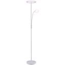 bel air home - lampara de pie de salon led con dimmer bayani blanco diseno moderno