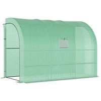 outsunny invernadero invernadero de jardin con cubierta de plastico resistente a los rayos uv 3 niveles puertas con cremallera   aosom espana