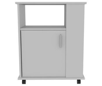 Armario inferior lower para microondas en melamina con gabinete y 4 estantes , 73.4 cm  x 60 cm  x 39.8 cm  , blanco