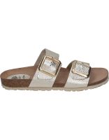 sandalias de piel para mujer interbios 7232 color dorado 36