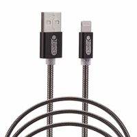 metallic iphone cable lightning