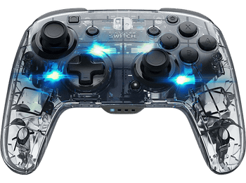 Mando Nintendo Switch - PDP Afterglow Deluxe Wireless, Para Switch, Inalámbrico, Cable, Transparente
