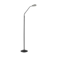 lampara de pie led de metal negro