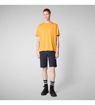 Save The Duck para hombre. DT1709M-BESY20 Camiseta Caius amarillo (XXL), Casual, Algodón, Manga corta