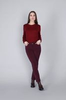 pantalones tenidos en prenda de corte entallado burgundy
