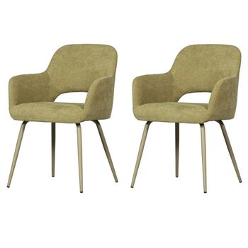 Lote de 2 sillas de comedor de tela suave