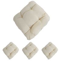 4x cojines para sillas de jardin terraza balcon 41x38x8cm tela crema 040002591