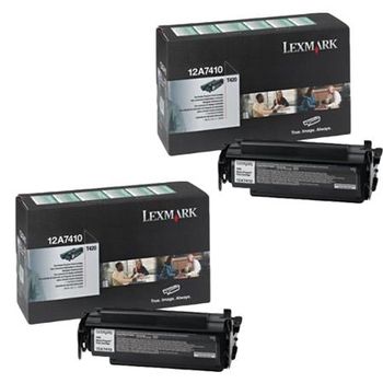 Lexmark 12A7410 Black Original Toners Twin Pack (2 Pack)