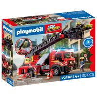 playmobil city action camion de bomberos con escalera juego de figuras 4 anos - 72192