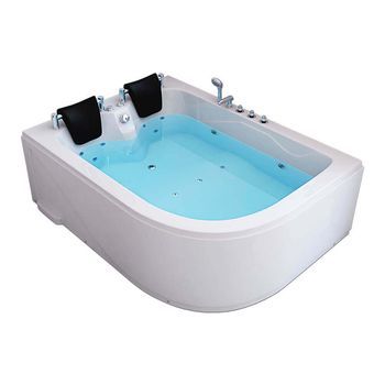 Bañera De Hidromasaje Interior Para 2 Personas Blue Ocean Xl - 180 X 120 Cm Derecha