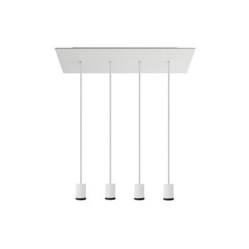 Lámpara de techo con 4 focos blancos y rosetón de 675 mm