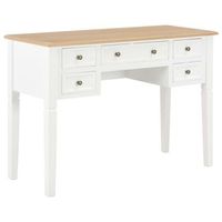 escritorio de madera blanco 1095x45x775 cm vidaxl