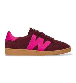 Wonders para mujer. AP-2001_5703_12292 Zapatillas de Piel Nubia 01 Burdeos (40), Plano, Serraje, Cordones, Casual, Granate