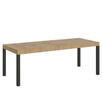 mesa extensible 200460x90 cm everyday premium roble natural con patas antracita