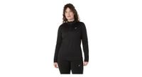 camiseta asics core negra termica 1 2 cremallera  mujer
