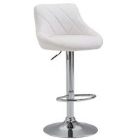 taburete de bar lazio simil cuero blanco 49x46x83 cm clp
