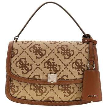 Guess Bolso Bolso con solapa Audrey Monogramme Logo Latte para mujer