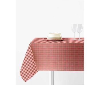 Mantel vichy - rojo - redondo (ø200)