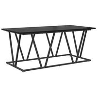 mesa de centro 100x50x40 cm madera compuesta y metal - negro