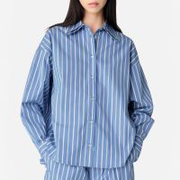 axel arigato tailored striped cotton-poplin shirt - xs