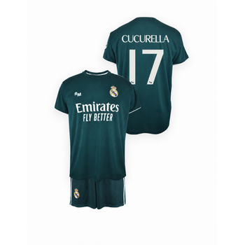 Conjunto Cucurella Real Madrid Niño 2026/27 Segunda Equipación Réplica Oficial