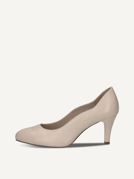 CAPRICE Pumps, white, made of Leather with Funnel heel, Size 40