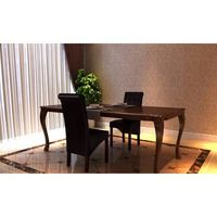 pack 2 uds sillas de comedor  silla de cocina  mueble de comedor cuero sintetico marron