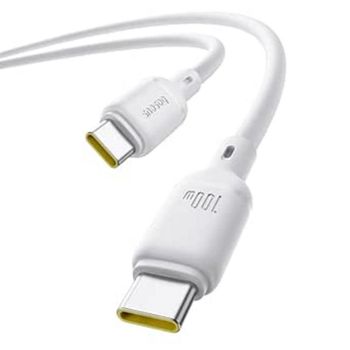 Cable USB-C Baseus Silky Series 100W 1m blanco silicona carga rápida