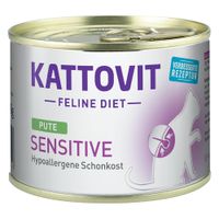 kattovit sensitive 12 x 185 g en latas para gatos - pack ahorro - 12 x 185 g pavo