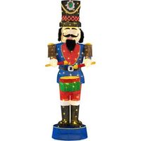 cascanueces navidad grandes 185cm costway soldado cascanueces iluminado con tambor