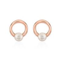 pendientes de plata 925 con bano de oro rosa