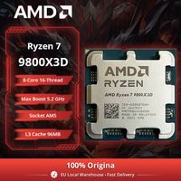 procesador amd ryzen 7 9800x3d de 8 nucleos 52ghz de velocidad maxima 96mb de cache l3 120w tdp socket am5 sin enfriador incluido