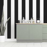papel pintado autoadhesivo rayas negras 65x260cm
