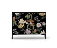 aparador mdf 2 puertas y 2 cajones estampado floral