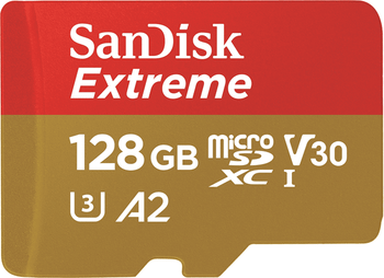 EXTREME MICROSDXC 128GB SD ADAPTER ACTION CAMS AND DRONES 1