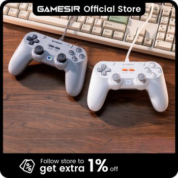 GameSir Tegenaria Lite - Control de Juego con Cable, Motores de Vibración Dobles, Palancas con Efecto Hall, Frecuencia de Sondeo de 1000 Hz, para Nintendo Switch 2, PC