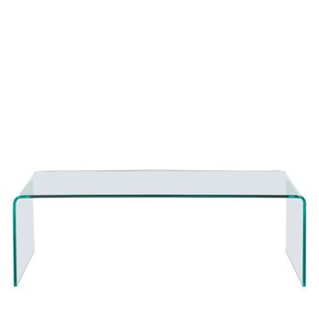 Mesa de centro de vidrio l110cm - transparente
