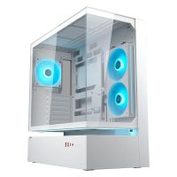 caja pc cougar cgr-2da4w midi tower blanca vidrio templado rgb gaming