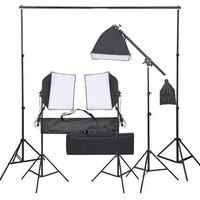 kit de estudio fotografico con set de luces vidaxl