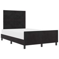 cama tipo box spring con cabecera negro 120 x 200 cm terciopelo vidaxl