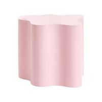 mesa auxiliar tablero de mdf diseno moderno forma irregular 40 x 45 cm rosa pastel sakami