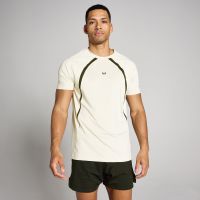 camiseta con paneles tempo para hombre de mp - hueso - xs