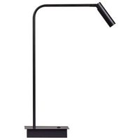 lampara de escritorio led moderna metal con base pantalla ajustable oficina estudio negro lawson