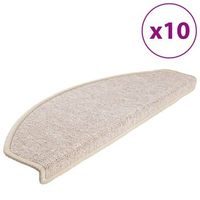 felpudos para escaleras 10 piezas 65x24x4 cm gris topo semicircular grande