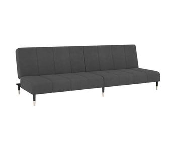 Vidaxl sofá cama de 2 plazas terciopelo gris oscuro