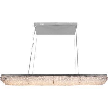Lámpara de techo helsínquia 1x68w led 6120lm l.120xan.28xal.reg.cm transparente/cromo