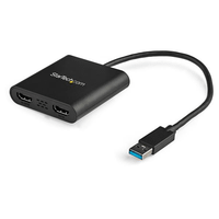 adaptador de video externo 30 a 2 puertos hdmi 4k