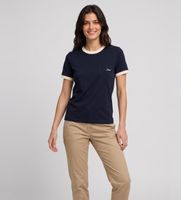 boss para mujer 50571841 camiseta slim fit marino l azul casual algodon manga corta