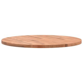 Tablero Redondo De Madera Maciza De Haya Ø70x2,5 Cm Vidaxl