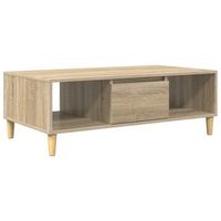 mesa de cafe - mesa de centro - mesa baja roble sonoma 102 x 55 x 35 cm madera de ingenieria